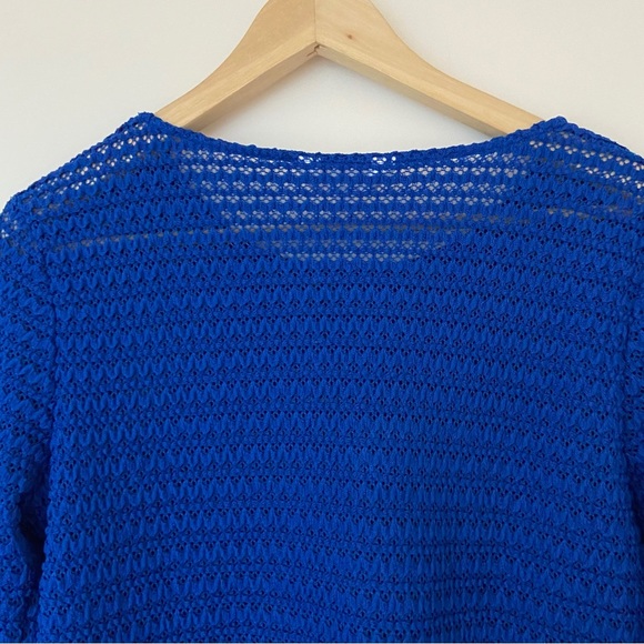 NORTHERN REFLECTIONS ROYAL BLUE LACE LONG SLEEVED TOP, MEDIUM - Picture 11 of 13